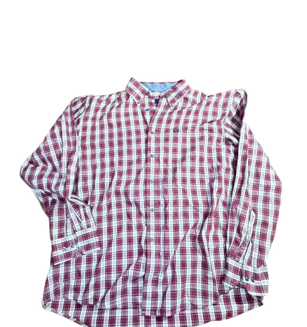 IZOD Jeans Men’s Plaid Button Down Shirt XL 100% Cotton Long Sleeve